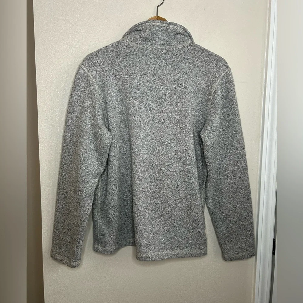 The North Face Men's Grey Quarter Zip Fleece Sweatshirt Size S Small